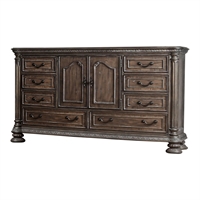 Furniture of America Acres Solid Wood 5-Drawer Chest, Natural Tone