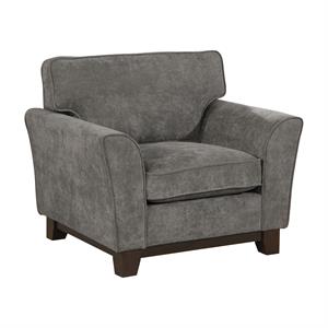 furniture of america myrandah transitional chenille flared arm chair in gray