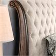 FOA Kai 2pc Natural Tone Wood Bedroom Set - Cal King + Nightstand