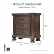 FOA Kai 4pc Natural Tone Wood Bedroom Set - Cal King+Nightstand+Dresser+Mirror