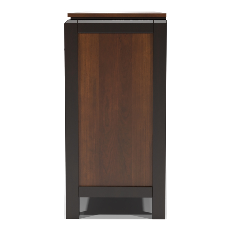 Furniture of America Delia Wood 2-Piece Dresser and Mirror in Acacia and Walnut