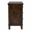 FOA Andrew 2pc Dark Walnut Solid Wood Bedroom Set - Queen + Nightstand