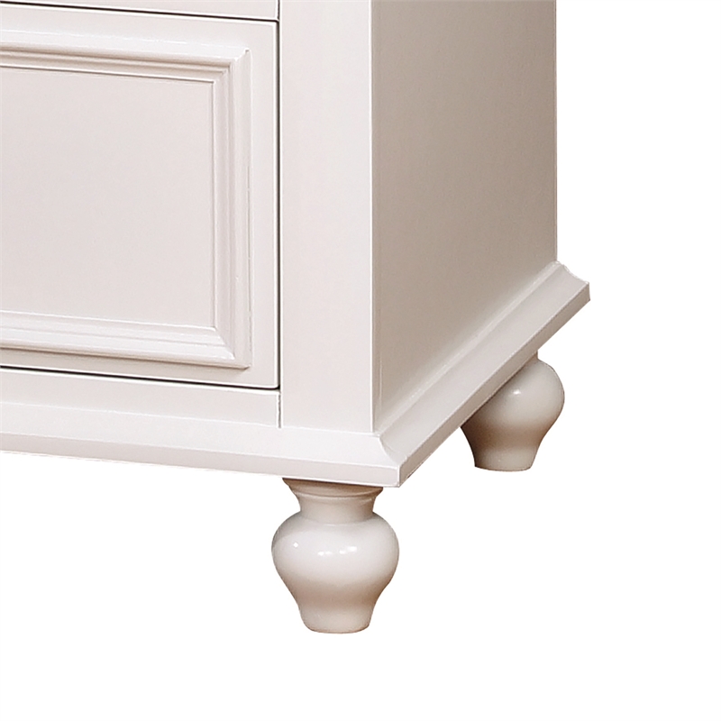 Furniture of America Noell Solid Wood 7-Drawer Dresser in White