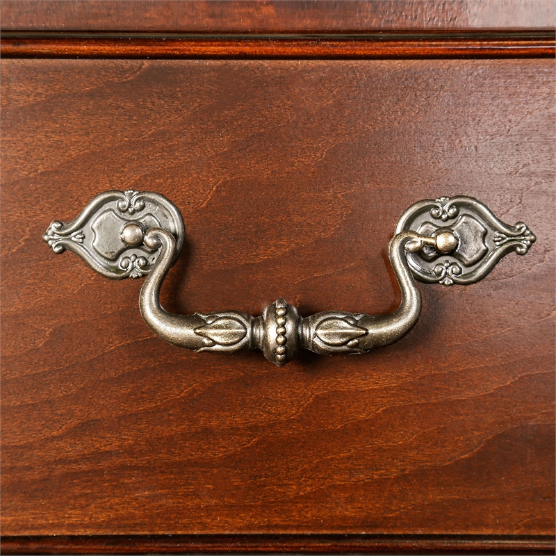 Furniture of America Ruben Solid Wood 2-Piece Dresser and Mirror in Cherry