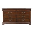 Furniture of America Ruben Solid Wood 2-Piece Dresser and Mirror in Cherry