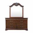 Furniture of America Ruben Solid Wood 2-Piece Dresser and Mirror in Cherry
