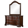 Furniture of America Cheston Wood 2-Piece Dresser with Mirror in Brown Cherry