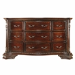 Furniture of America Cheston Wood 2-Piece Dresser with Mirror in Brown Cherry