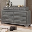 Furniture of America Bradford Wood 10-Drawer Double Dresser in Gray