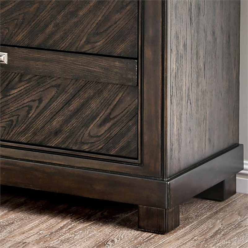 Furniture of America Reauso Solid Wood 6-Drawer Double Dresser in Espresso