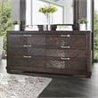 Furniture of America Reauso Solid Wood 6-Drawer Double Dresser in Espresso