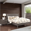 FOA Belkor 2-Piece Gray Solid Wood Bedroom Set - Cal King + Nightstand