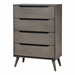 FOA Belkor 3-Piece Gray Solid Wood Bedroom Set - Cal King + Nightstand + Chest