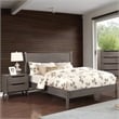 FOA Belkor 2-Piece Gray Solid Wood Bedroom Set - King + Nightstand