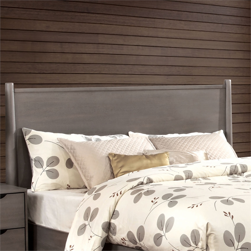 FOA Belkor 2-Piece Gray Solid Wood Bedroom Set - King + Nightstand