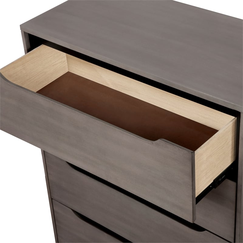 FOA Belkor 3-Piece Gray Solid Wood Bedroom Set - King + Nightstand + Chest