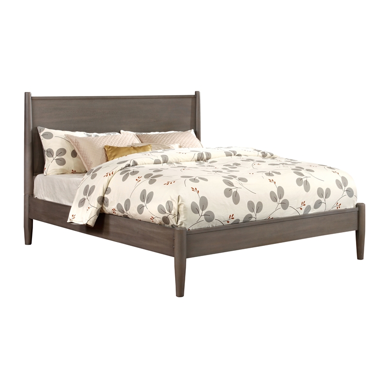 FOA Belkor 3-Piece Gray Solid Wood Bedroom Set - King + Nightstand + Chest