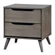 FOA Belkor 3-Piece Gray Solid Wood Bedroom Set - King + Nightstand + Chest