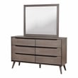 FOA Belkor 4pc Gray Wood Bedroom Set - King+Nightstand+Dresser+Mirror