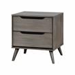 FOA Belkor 4pc Gray Wood Bedroom Set - Queen+Nightstand+Dresser+Mirror