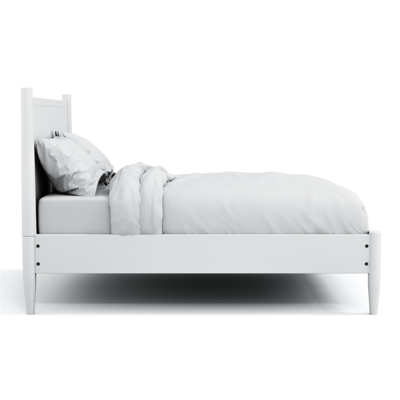 FOA Belkor 2-Piece White Solid Wood Bedroom Set- Cal King + Nightstand