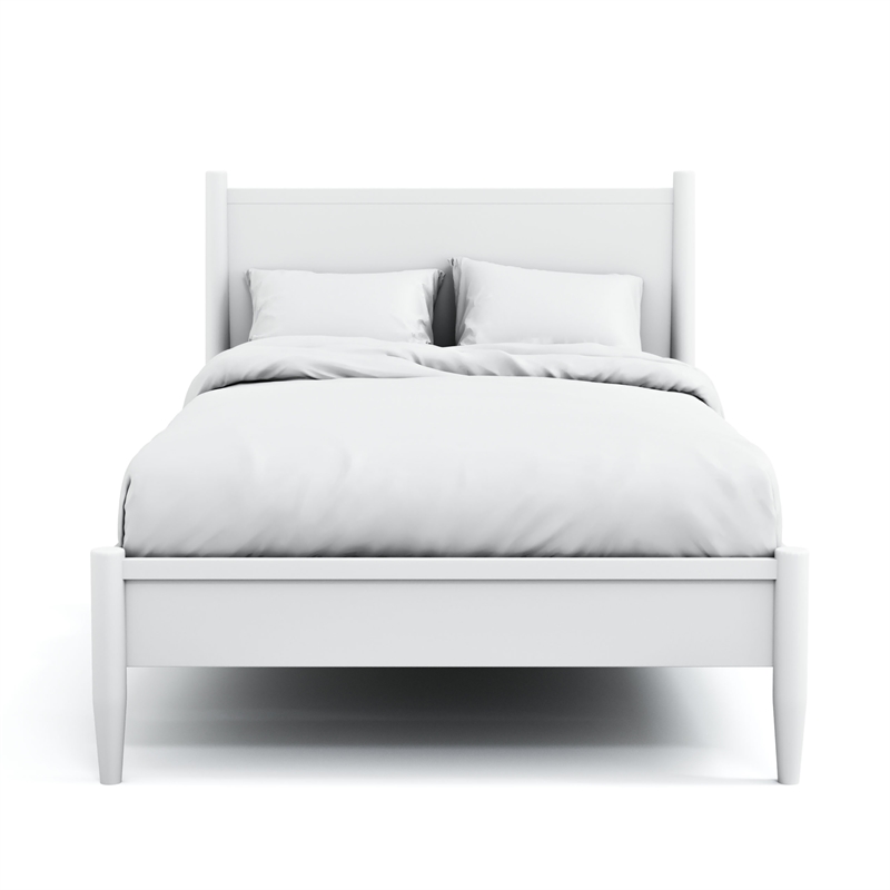 FOA Belkor 2-Piece White Solid Wood Bedroom Set- Cal King + Nightstand