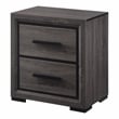 FOA Drummond 3-Piece Gray Wood Panel Bedroom Set - Queen + 2 Nightstands