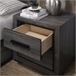 FOA Drummond 2-Piece Gray Wood Panel Bedroom Set - Queen + 1 Nightstand
