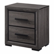 FOA Drummond 2-Piece Gray Wood Panel Bedroom Set - Queen + 1 Nightstand