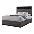 FOA Drummond 2-Piece Gray Wood Panel Bedroom Set - Queen + 1 Nightstand