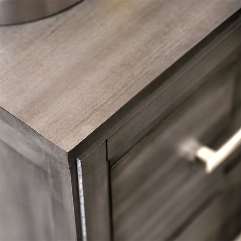 Furniture of America Vela 2-Piece Wood Dresser and Mirror in Gray