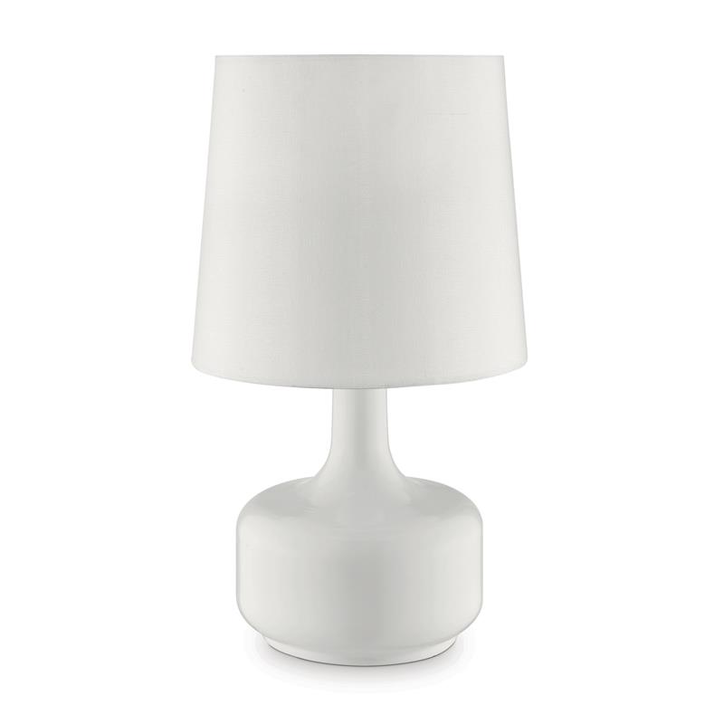 Furniture of America Megan Modern Metal Base Table Lamp in White
