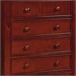 Furniture of America Dimanche Solid Wood 5-Drawer Chest in Cherry