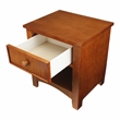 Furniture of America Dimanche Solid Wood 1-Drawer Nightstand in Oak