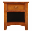 Furniture of America Dimanche Solid Wood 1-Drawer Nightstand in Oak