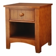 Furniture of America Dimanche Solid Wood 1-Drawer Nightstand in Oak