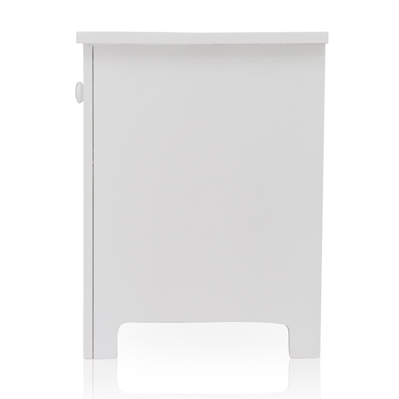 Furniture of America Dimanche Solid Wood 1-Drawer Nightstand in White