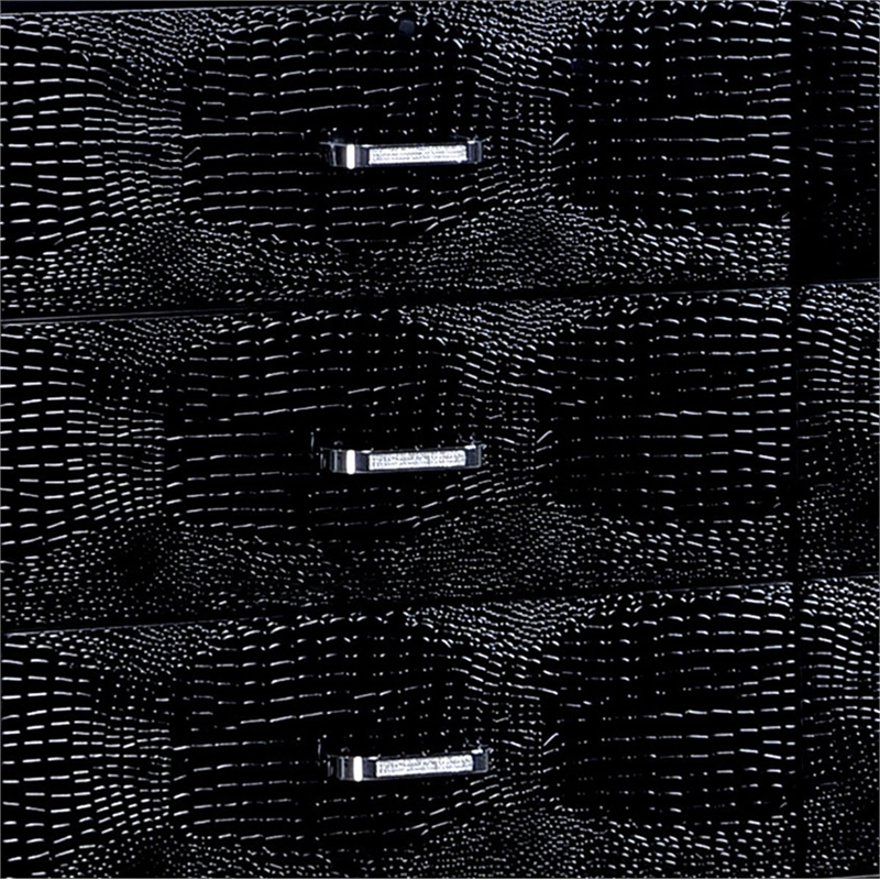 Furniture of America Rachel Contemporary Solid Wood 9-Drawer Dresser in Black