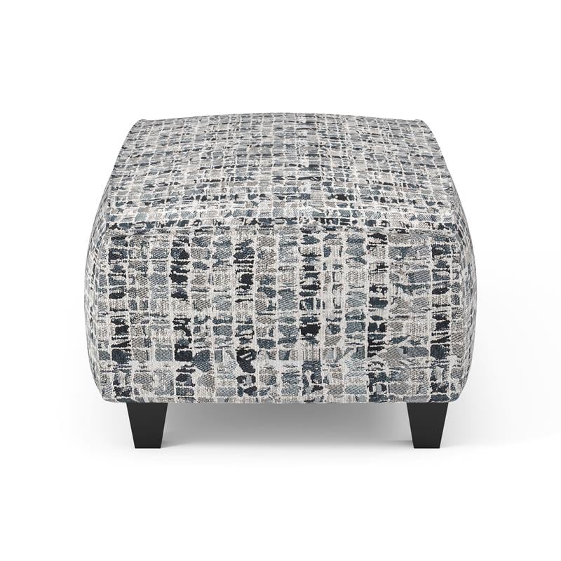 Furniture of America Tammie Fabric Rectangular Ottoman in Bluish Gray