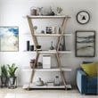 Furniture of America Ketano Metal 4-Shelf Bookcase in Gold Champagne