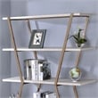 Furniture of America Ketano Metal 4-Shelf Bookcase in Gold Champagne