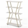 Furniture of America Ketano Metal 4-Shelf Bookcase in Gold Champagne