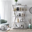 Furniture of America Ketano Metal 4-Shelf Bookcase in Chrome