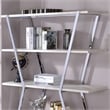 Furniture of America Ketano Metal 4-Shelf Bookcase in Chrome