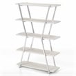 Furniture of America Ketano Metal 4-Shelf Bookcase in Chrome