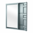 Furniture of America Lionna Contemporary Metal Storage Wall Mirror in Silver