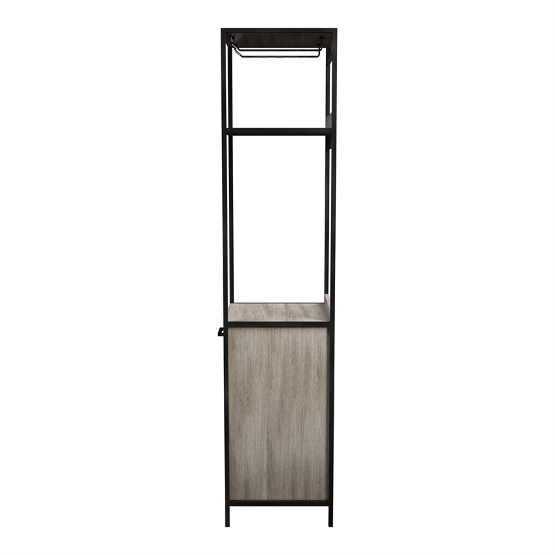 Furniture of America Amarone Wood Multi Storage Wine Rack in Gray