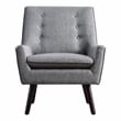 Furniture of America Walsh Mid-Century Fabric Tufted Accent Chair in Light Gray