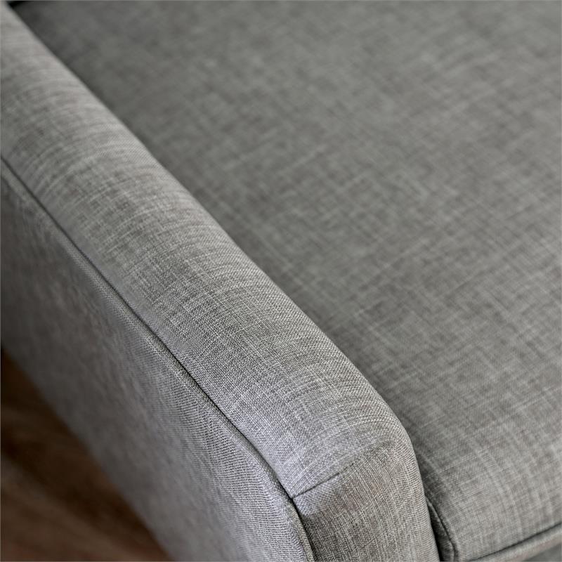 Furniture of America Walsh Mid-Century Fabric Tufted Accent Chair in Light Gray