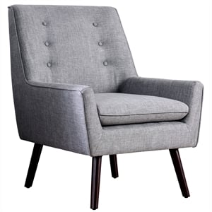 furniture of america walsh contemporary linen tufted accent chair